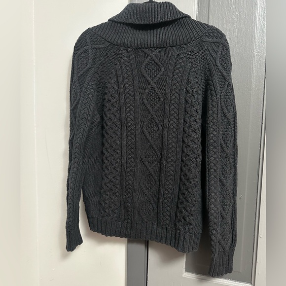 Eddie Bauer Charcoal Cowl Neck Sweater - Picture 4 of 7